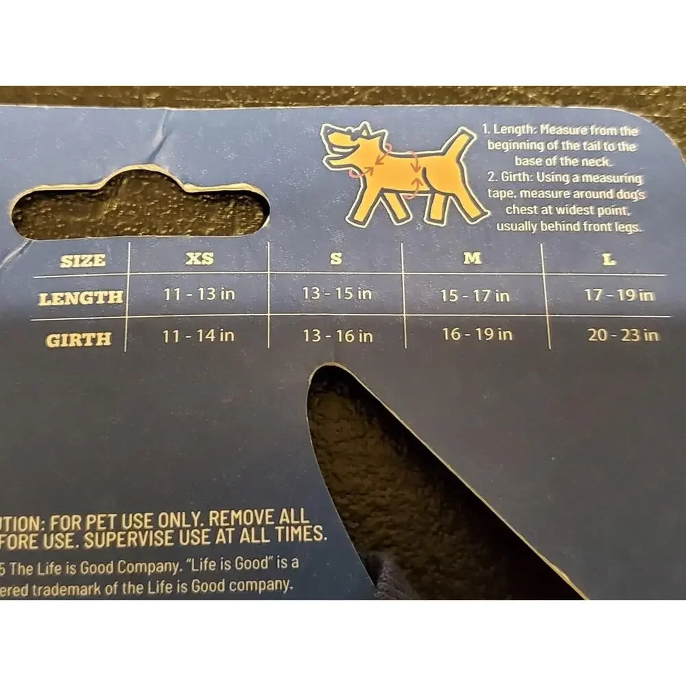 Life Is Good Sunset Lake Dog Pet T-Shirt W/Leash Hole Blue Size XS - NEW W/TAGS